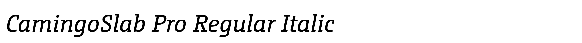 CamingoSlab Pro Regular Italic image